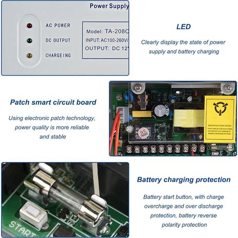 DAN&DRE DC Power Supply Control 22×18×8 DC 12V 5A AC 110 240V Door Access Control System Switching Power Supply in Saudi Arabia