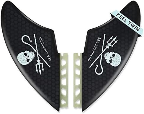 Twin Keels Dual Tabs Single Tab Keel Fins Surfboard Fins Twin Fin Smooth Fiberglass Surfing Key Bag Screws in Kuwait
