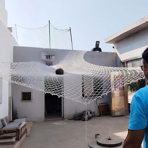 Outdoor Basketball Net - Durable Nylon Rope Collect Net for Garden, Stair Railings & Training - Protective Netting for Safe Play & Sports Activities in Saudi Arabia