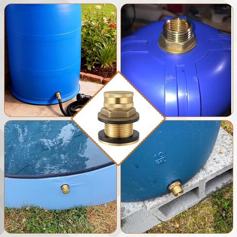1/2 "أنثى 3/4" ذكر Soild النحاس خزان المياه موصل Theaded الحاجز المناسب مع 2 حلقات مطاطية النحاس ذكر خرطوم حديقة تركيب الحاجز مع المكونات لبراميل المطر، وأحواض السمك، والمغاسل in Saudi Arabia