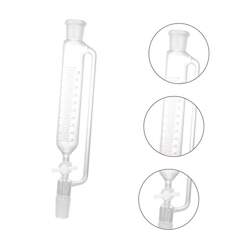 ERINGOGO Glass Separatory Funnel Cylindrical Design Laboratory Distiller Device for Liquid Separation and Scientific Experiments in Saudi Arabia