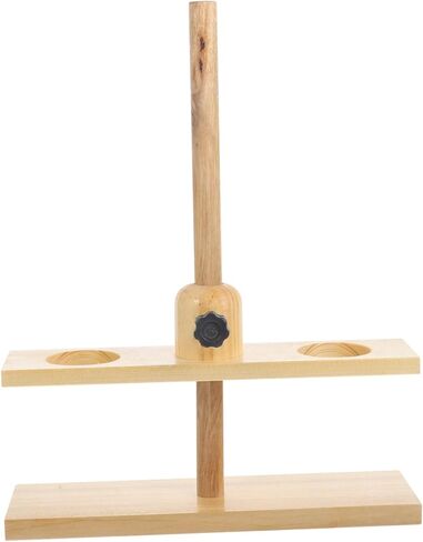 Luxshiny Double Wooden Funnel Stand Laboratory Supporting Tool for Teaching Equipment Chemistry Experiment Holder Easy to Carry and Disassemble Suitable for School Science Labs Random Color in Kuwait
