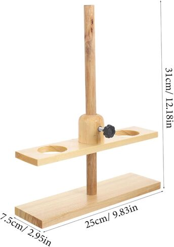 Luxshiny Double Wooden Funnel Stand Laboratory Supporting Tool for Teaching Equipment Chemistry Experiment Holder Easy to Carry and Disassemble Suitable for School Science Labs Random Color in Kuwait