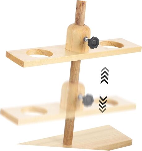 Luxshiny Double Wooden Funnel Stand Laboratory Supporting Tool for Teaching Equipment Chemistry Experiment Holder Easy to Carry and Disassemble Suitable for School Science Labs Random Color in Kuwait