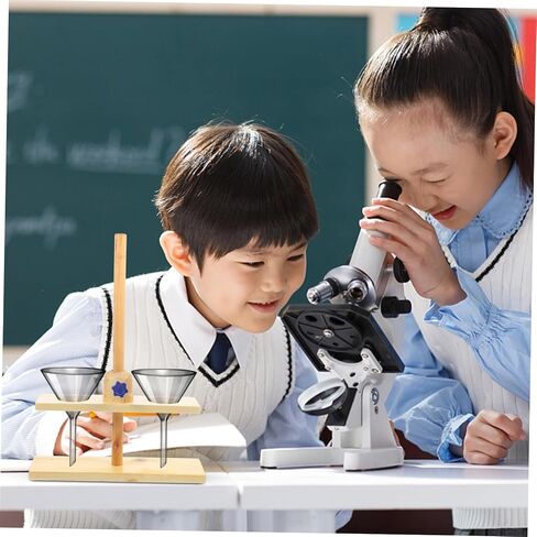 Luxshiny Double Wooden Funnel Stand Laboratory Supporting Tool for Teaching Equipment Chemistry Experiment Holder Easy to Carry and Disassemble Suitable for School Science Labs Random Color in Kuwait