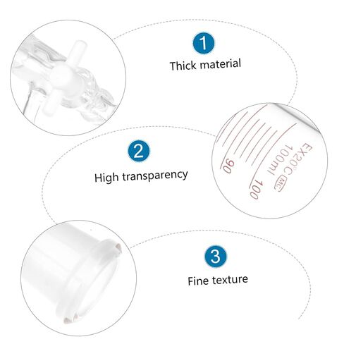 Cylindrical Glass Experimental Separatory Funnel Lab Liquid Separation Device Borosilicate Glassware for Laboratory Use in Saudi Arabia