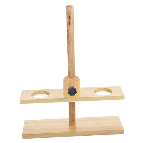 Zerodeko Double Wooden Funnel Stand Laboratory Teaching Equipment Support for Scientific Experiments in Schools and Science Labs Random Color in Saudi Arabia