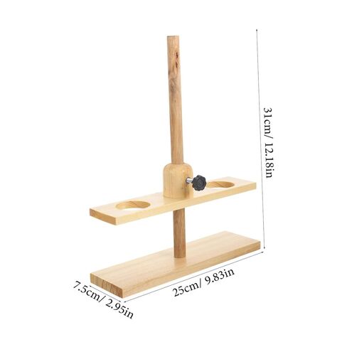 Zerodeko Double Wooden Funnel Stand Laboratory Teaching Equipment Support for Scientific Experiments in Schools and Science Labs Random Color in Saudi Arabia