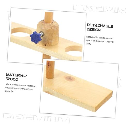 Zerodeko Double Wooden Funnel Stand Laboratory Teaching Equipment Support for Scientific Experiments in Schools and Science Labs Random Color in Saudi Arabia