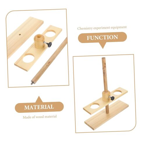 Zerodeko Double Wooden Funnel Stand Laboratory Teaching Equipment Support for Scientific Experiments in Schools and Science Labs Random Color in Saudi Arabia