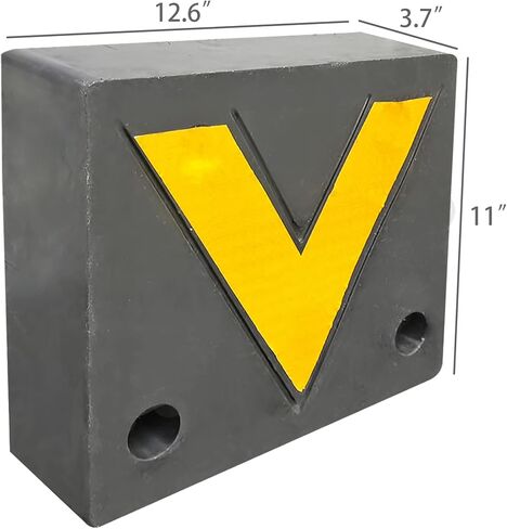 FixtureDisplays® عازلة مطاطية لقاعدة السفن مقاس 12.6 × 11.02 × 3.74 بوصة مستطيلة مع أمان أصفر، سهلة التركيب لتعزيز السلامة للهيكل/المقطورات/الشاحنة 16151 in Saudi Arabia