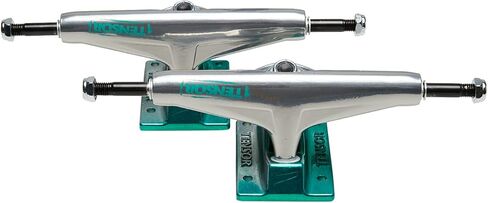 Tensor Skateboard Trucks Aluminum Stencil Mirror Raw/Green Fade 5.5 (8.25") Pair in Kuwait