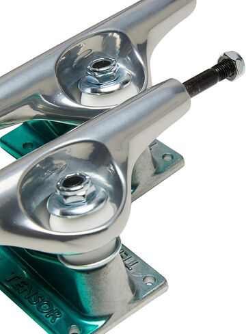 Tensor Skateboard Trucks Aluminum Stencil Mirror Raw/Green Fade 5.5 (8.25") Pair in Kuwait