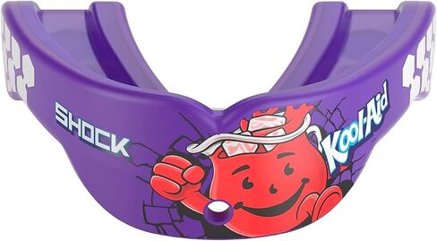 Shock Doctor Gel Max Power Sports Mouth Guard, Flavored Sports Mouthguard for Football, Lacrosse, Hockey, Basketball, Flavored Mouth Guard, Youth & Adult, Adult, Kool-Aid Grape OSFA in Saudi Arabia