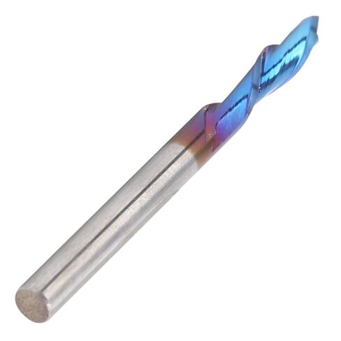 2‑Flute Milling Cutter Blue ‑ Plated Tungsten Steel Accessories 3.175 x 3.175 x 10 x 40 in Saudi Arabia