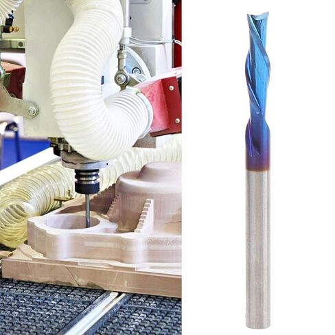 2‑Flute Milling Cutter Blue ‑ Plated Tungsten Steel Accessories 3.175 x 3.175 x 10 x 40 in Saudi Arabia
