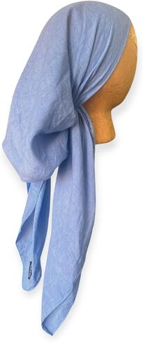 وشاح رأس القطن Sacho للنساء ، وشاح قطن مربع للنساء Tichel خفيفة الوزن ، شال الصيف ، عصابات القطن ، الصلبة in Kuwait