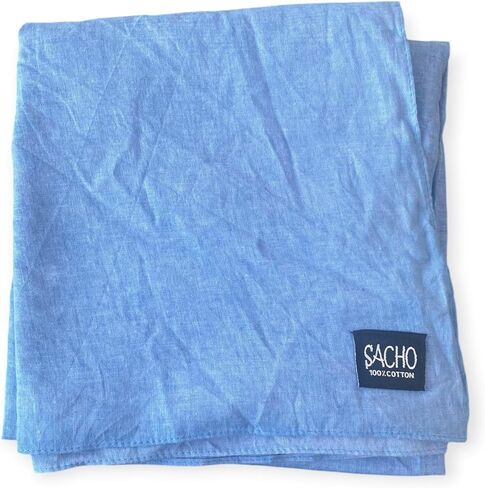 وشاح رأس القطن Sacho للنساء ، وشاح قطن مربع للنساء Tichel خفيفة الوزن ، شال الصيف ، عصابات القطن ، الصلبة in Kuwait