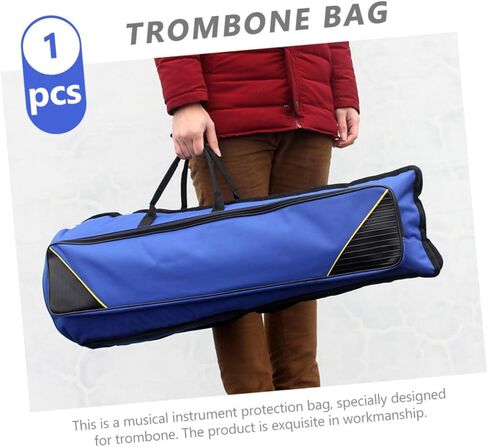 PRETYZOOM Oxford Cloth Trombone Bag with Thick Soft Cotton Padding High-density Storage Case for Tenor Trombone Lightweight Portable Musical Instrument Carrying Case for Beginners and in Saudi Arabia