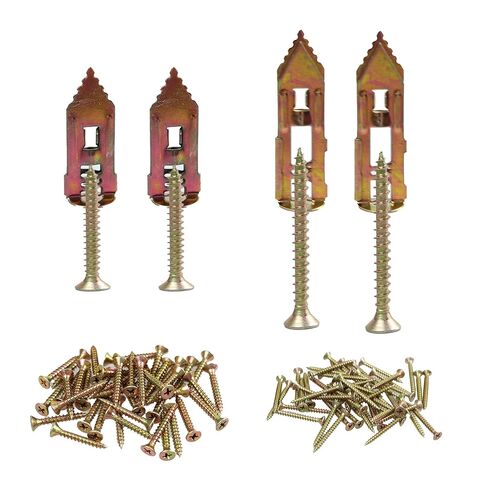 200 Pcs (100 Sets) Drywall Self-Drilling Anchors with Screws,which can be Used for Hanging Shelves, Pictures, Mirrors, cabinets, and Other Lightweight fixtures on Drywall in Kuwait