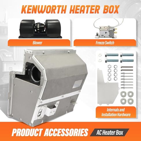 Heater Aluminum Box Fit for Kenworth W900 / W900L, W900B, T600 / T660, T800 AC, HVAC Box Includes All Parts OEM Parts F31-1036-1, F31-10361, F31-1064-11112 42100002 in Kuwait