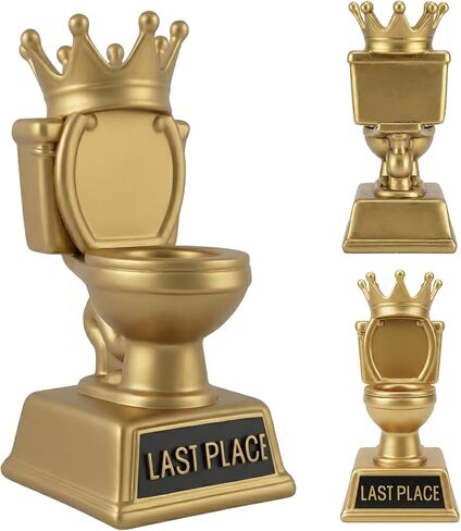Freetoes Gold Toilet Trophy 6 Inch,Fantasy Football Loser Trophy,Funny Last Place Awards and Trophies,Family Game Night Trophies in Kuwait