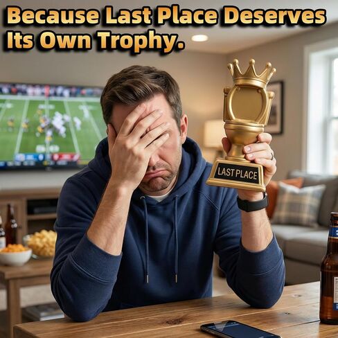 Freetoes Gold Toilet Trophy 6 Inch,Fantasy Football Loser Trophy,Funny Last Place Awards and Trophies,Family Game Night Trophies in Kuwait