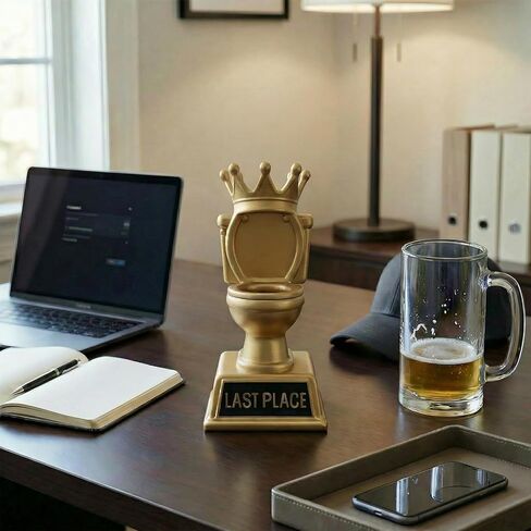 Freetoes Gold Toilet Trophy 6 Inch,Fantasy Football Loser Trophy,Funny Last Place Awards and Trophies,Family Game Night Trophies in Kuwait