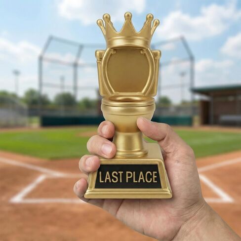 Freetoes Gold Toilet Trophy 6 Inch,Fantasy Football Loser Trophy,Funny Last Place Awards and Trophies,Family Game Night Trophies in Kuwait