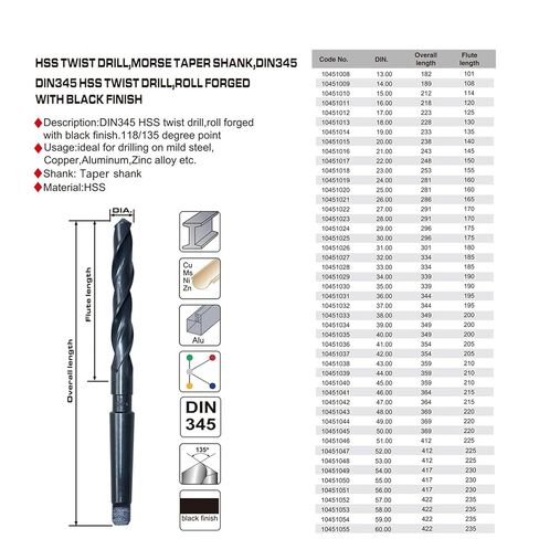 1Pcs 13mm-60mm HSS Taper Shank Twist Drill Bit(13/14/15/16/17/18/19/20/21/22/23/24/25/27/30/31/32/33/35/40/41/42/45/50/55/60mm)(14) AEVHBAMXN in Kuwait