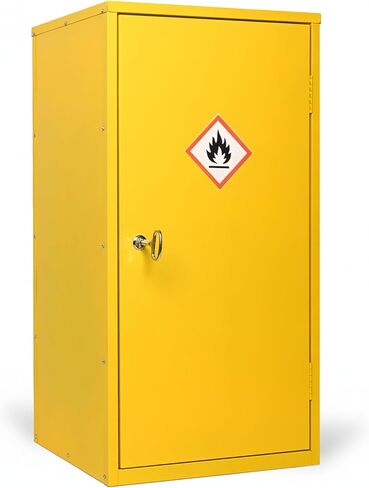 Flammable Safety Cabinet, 35" x 18" x 18" Flammable Cabinet with Adjustable Shelf, Galvanized Steel Fire Cabinets, Hazardous Chemical Storage for Garage, Lab, Industrial Use in Kuwait