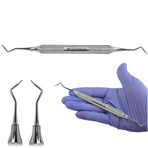 قشارة منجل الأسنان 204S - أداة احترافية لإزالة حساب التفاضل والتكامل للأسنان الخلفية - الفولاذ المقاوم للصدأ، نقطة دقيقة، قابلة للتعقيم - مستلزمات الصحة وطبيب الأسنان in Kuwait