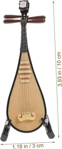 Luxshiny 1pc Mini Pipa Model Decor Prop Small Lute Musical Instrument for Home Photography Ornament Stand Unique Vintage Design for Creative Home Decoration in Kuwait