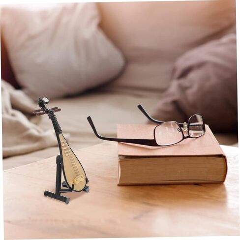 Luxshiny 1pc Mini Pipa Model Decor Prop Small Lute Musical Instrument for Home Photography Ornament Stand Unique Vintage Design for Creative Home Decoration in Kuwait