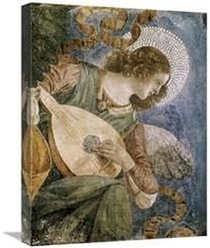 22 in. Music Making Angel with Lute Art Print - Melozzo Da Forli in Kuwait
