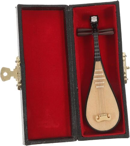 1pc Mini Lute Pipa Model with Stand Unique Home Decor Photography Prop Lightweight Musical Instrument Ornament for Friends Family in Kuwait