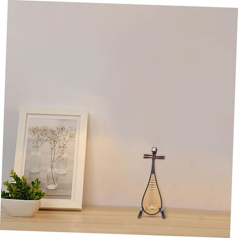 1pc Mini Lute Pipa Model with Stand Unique Home Decor Photography Prop Lightweight Musical Instrument Ornament for Friends Family in Kuwait