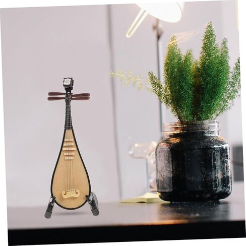 1pc Mini Lute Pipa Model with Stand Unique Home Decor Photography Prop Lightweight Musical Instrument Ornament for Friends Family in Kuwait