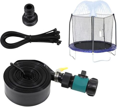 خرطوم رش الترامبولين بطول 39 قدمًا، ملحق لعب المياه في الهواء الطلق للترامبولين، لعبة ممتعة للمياه في الفناء الخلفي للصيف للأطفال، ملحق ترامبولين سهل التركيب للألعاب والتمارين الخارجية in Kuwait