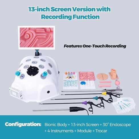Laparoscopic Trainer Portable Box; Laparoscopic Surgery Simulator Interchangeable Modules; Simulador Laparoscopia Practice Model for Medical Students & Clinical Skills (Set 1) in Saudi Arabia