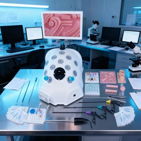 Laparoscopic Trainer Portable Box; Laparoscopic Surgery Simulator Interchangeable Modules; Simulador Laparoscopia Practice Model for Medical Students & Clinical Skills (Set 1) in Saudi Arabia