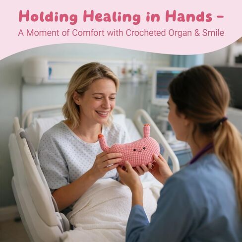 Crochet Anatomical Liver (Small) - Handmade Emotional Support Art, Positive Health Gift, Unique Educational Décor for Home & Office in Kuwait