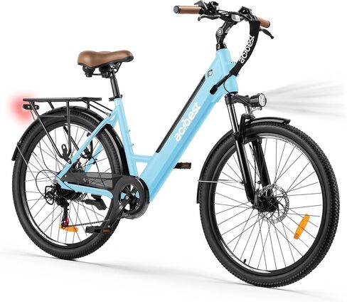 ACTBEST Core Electric Bike for Adults - 468Wh Removable Battery, 26 inch Step Thru Electric Bicycle, Peak 750W Brushless Motor Cityrun Ebike, with 7 Speed, Up to 50 Miles, E-Bikes in Saudi Arabia