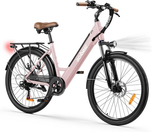 ACTBEST Core Electric Bike for Adults - 468Wh Removable Battery, 26 inch Step Thru Electric Bicycle, Peak 750W Brushless Motor Cityrun Ebike, with 7 Speed, Up to 50 Miles, E-Bikes in Saudi Arabia
