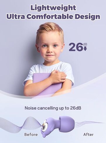 سدادات أذن للأطفال لحماية الأذن للأطفال بعمر 5 سنوات فما فوق، للبالغين والأذنين الصغيرة، 4 أطراف من السيليكون مع سلك أمان، سدادات أذن لتقليل الضوضاء 26 ديسيبل للمدرسة والطائرة والسفر والحفلات الموسيقية وحساسية الضوضاء in Kuwait