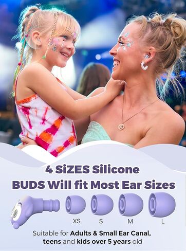 سدادات أذن للأطفال لحماية الأذن للأطفال بعمر 5 سنوات فما فوق، للبالغين والأذنين الصغيرة، 4 أطراف من السيليكون مع سلك أمان، سدادات أذن لتقليل الضوضاء 26 ديسيبل للمدرسة والطائرة والسفر والحفلات الموسيقية وحساسية الضوضاء in Kuwait
