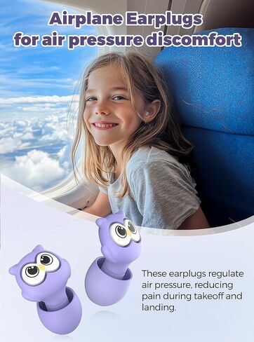 سدادات أذن للأطفال لحماية الأذن للأطفال بعمر 5 سنوات فما فوق، للبالغين والأذنين الصغيرة، 4 أطراف من السيليكون مع سلك أمان، سدادات أذن لتقليل الضوضاء 26 ديسيبل للمدرسة والطائرة والسفر والحفلات الموسيقية وحساسية الضوضاء in Kuwait