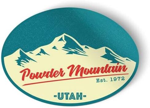 Squiddy Powder Mountain Utah - ملصق فينيل للسيارة والكمبيوتر المحمول والكمبيوتر المحمول (طوله 5 بوصات) in Saudi Arabia