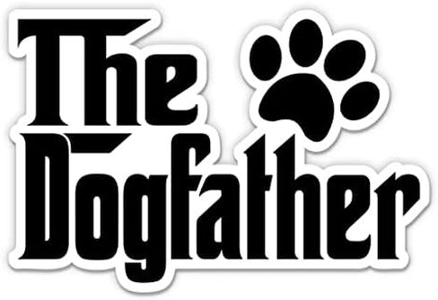 The Dogfather Stickers - 2 Pack - Waterproof Vinyl for Car, Phone, Water Bottle, Laptop - The Dogfather Decals (2-Pack) in Saudi Arabia