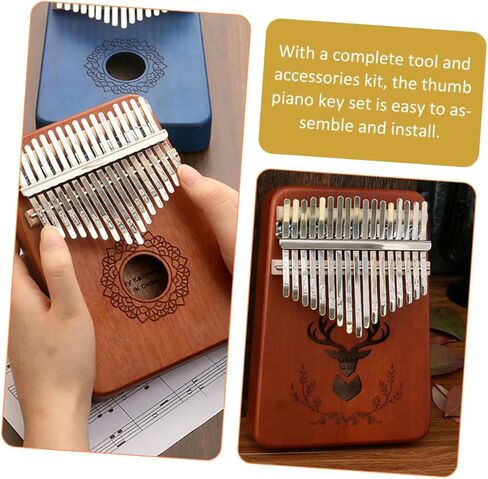 مجموعة استبدال البيانو الإبهام من LIFKOME Keys Kalimba، ملحقات DIY معدنية متينة مع مقياس منحوت للمبتدئين، سطح مصقول ناعم، أجزاء مرنة ومقاومة للتآكل in Saudi Arabia